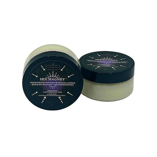 Kama Sutra Sex Magnet Pheromone Massage Candle Blue Lotus