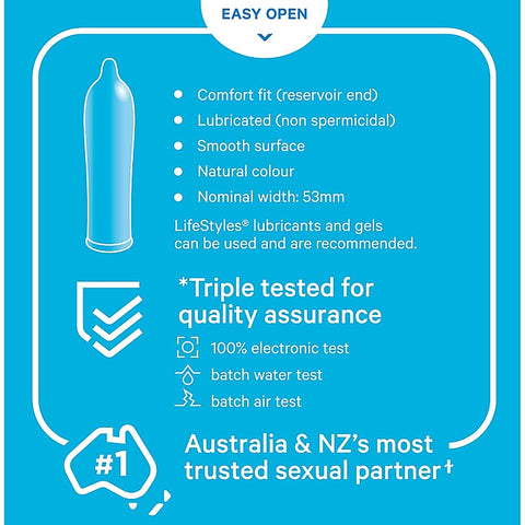 Lifestyles Regular Comfort Fit Condoms By Ansell - Condoms