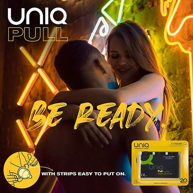 Uniq Pull Non Latex Condoms 3 Pack By Glyde Healthcare - Condoms