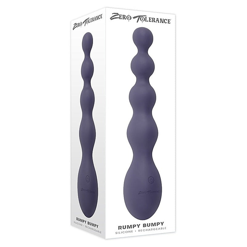 Zero Tolerance Rumpy Bumpy Vibrating Anal Bead Purple - Anal Beads and Balls