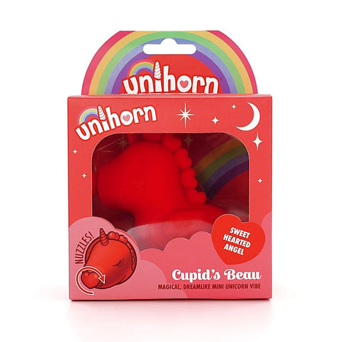 Unihorn Cupids Beau USB Rechargeable Heart Nosed Stimulator Red - Finger and Tongue Vibrators