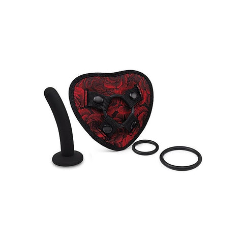 Secret Kisses Rosegasm Heart Shaped Strap On Harness - Strap On Sextoys