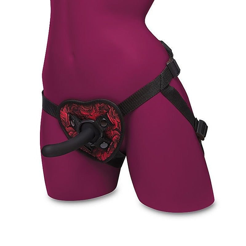 Secret Kisses Rosegasm Heart Shaped Strap On Harness - Strap On Sextoys