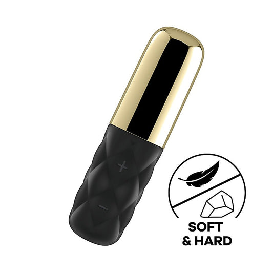 Satisfyer Mini Sparking Darling USB Rechargeable Mini Bullet Vibrator Gold/Black - Bullet Vibrators