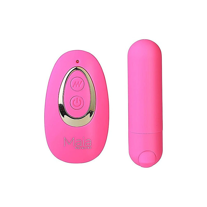 Maia JESSI Remote USB Rechargeable Bullet Vibrator with Wireless Remote Pink - Bullet Vibrators