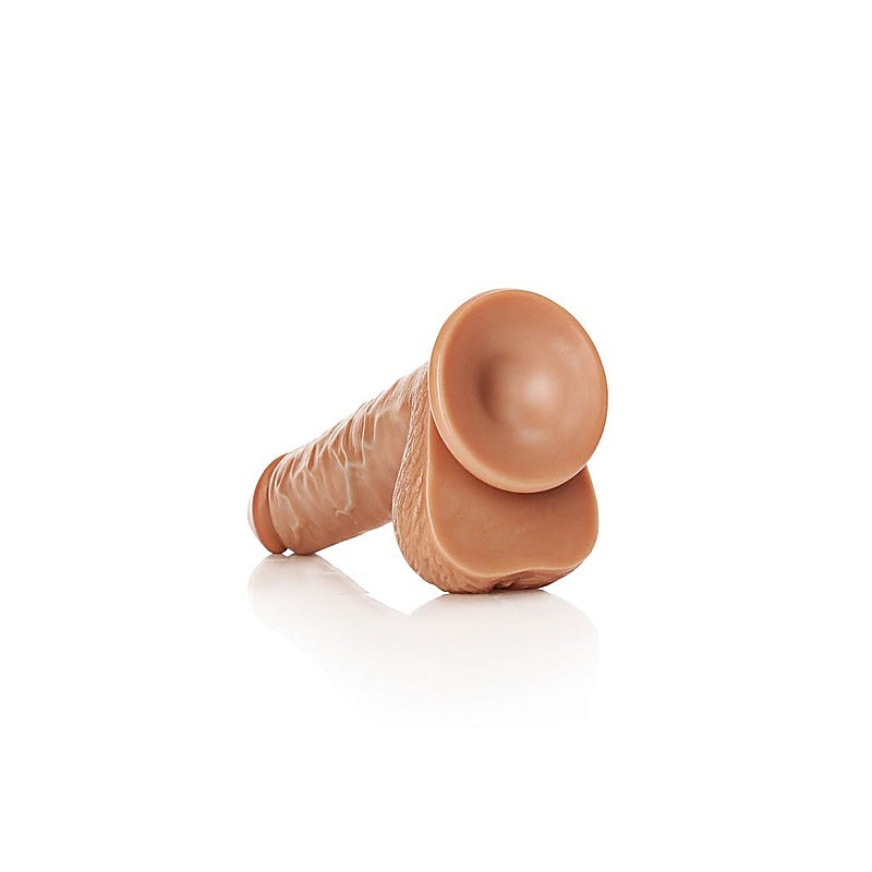 Realrock Straight Realistic Dildo With Balls Tan - Realistic Dildos