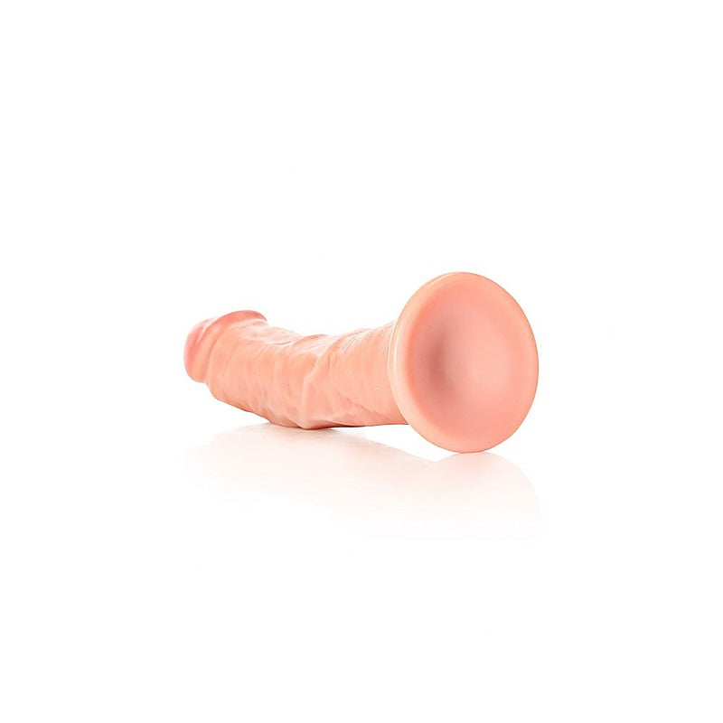 Realrock Realistic Regular Curved Dildo With Suction Cup Flesh - Realistic Dildos