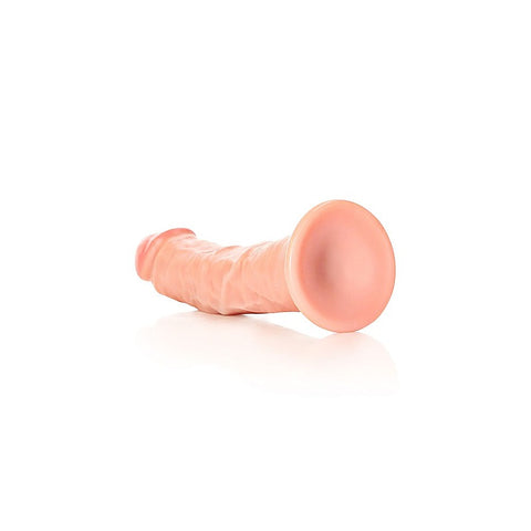 Realrock Realistic Regular Curved Dildo With Suction Cup Flesh - Realistic Dildos