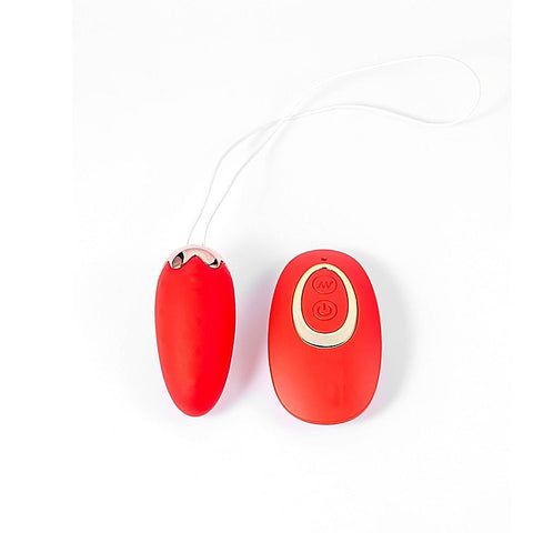 Maia SHORTCAKE USB Rechargeable Vibrating Love Egg with Wireless Remote Red - Love Eggs and Kegel Exercisers