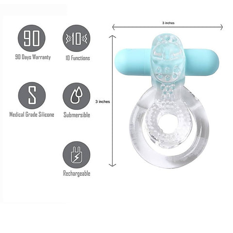 Maia Jayden Usb Rechargeable Vibrating Cock & Ball Rings - Vibrating Cock Rings