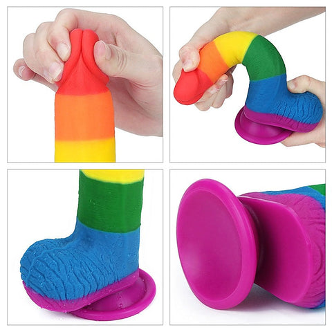 Lovetoy Prider 19 cm Realistic Dong Rainbow