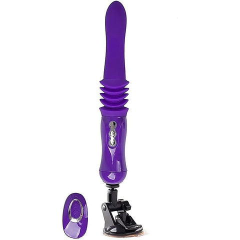 Maia Monroe USB Rechargeable Thrusting Remote Control Vibrator Purple - Remote Control Vibrators