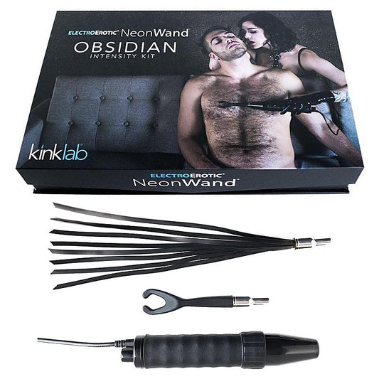 The Stockroom KinkLab Obsidian Neon Wand 3 Piece E Stimulation Intensity Kit - Electro Sex