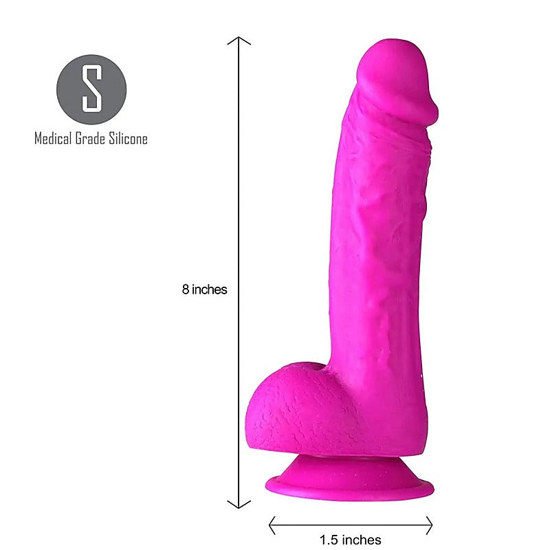 Maia Josi Super Strong Suction Base Realistic Dong Purple 20.3cm - Realistic Dildos