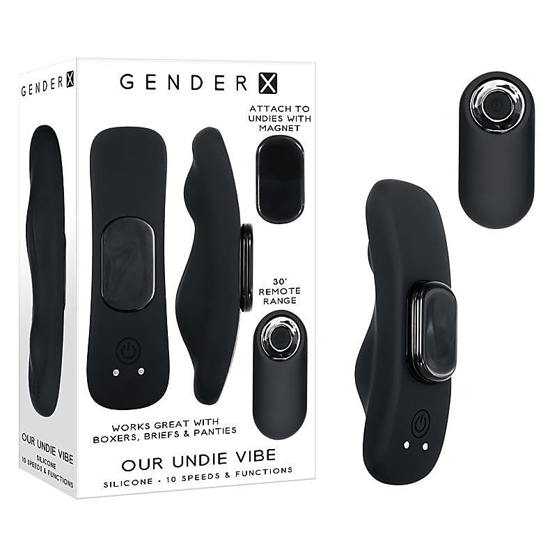 Gender X OUR UNDIE USB Rechargeable Panty Vibrator Black - Remote Control Vibrators