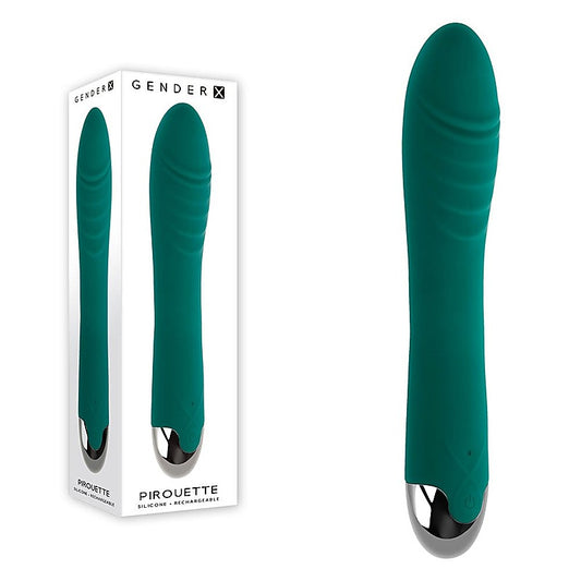 Gender X PIROUETTE USB Rechargeable G Spot Vibrator Green - G-Spot Vibrators