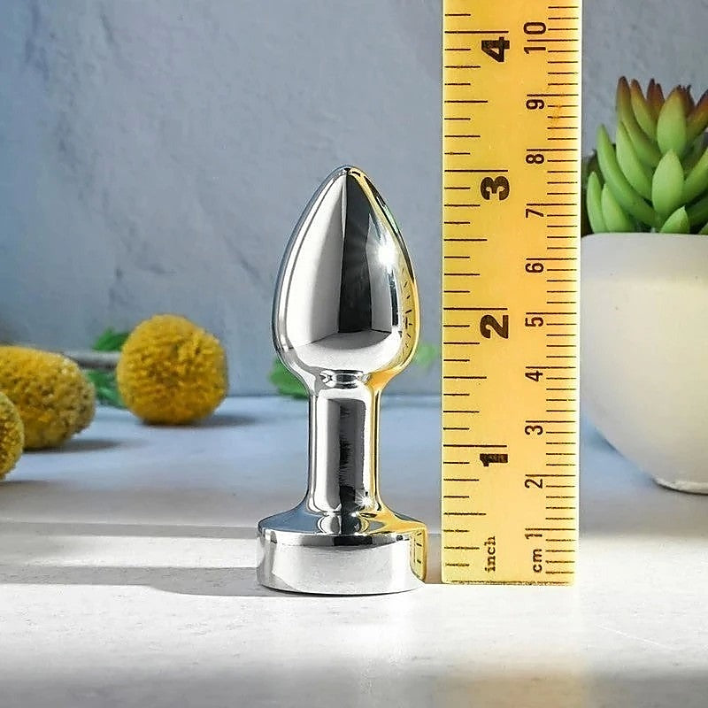 Gender X ROCKIN USB Rechargeable Vibrating Mini Butt Plug Chrome - Butt Plugs