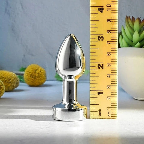 Gender X ROCKIN USB Rechargeable Vibrating Mini Butt Plug Chrome - Butt Plugs