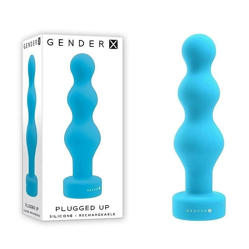 Gender X PLUGGED UP Vibrating Butt Plug Blue - Butt Plugs