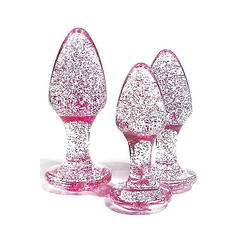 Glitter Gem 3 Piece Butt Plug Set By Adam & Eve - Butt Plugs
