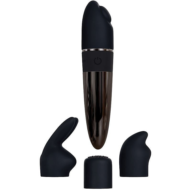 Tiny Treasures Mini Massager With Attachable Heads - Clit Ticklers and Pulsators