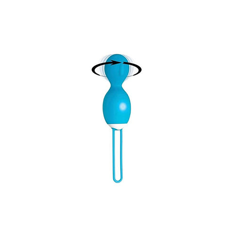 Evolved Twistin The Night Away Vibrating Kegel Exerciser with Wireless Remote Blue - Love Eggs and Kegel Exercisers