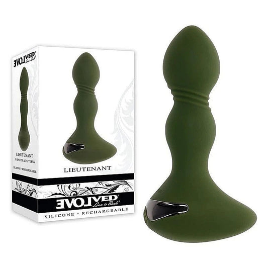 Evolved LIEUTENANT Vibrating Anal Plug Green - Butt Plugs