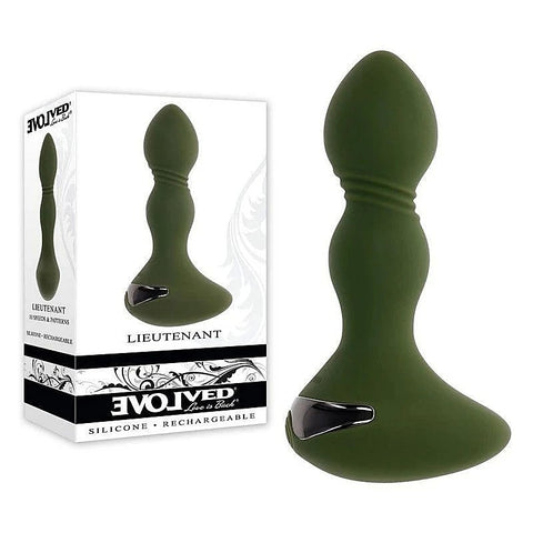 Evolved LIEUTENANT Vibrating Anal Plug Green - Butt Plugs