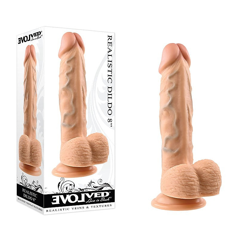 Realistic Dildo With Textured Balls By Evolved - Realistic Dildos