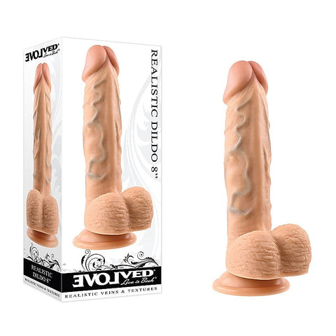 Realistic Dildo With Textured Balls By Evolved - Realistic Dildos