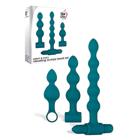 Vibrating Bumpy Anal Bead Set By Adam & Eve - Anal Beads and Balls