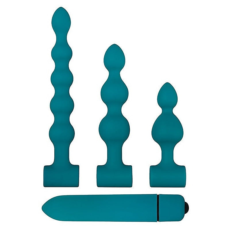 Vibrating Bumpy Anal Bead Set By Adam & Eve - Anal Beads and Balls