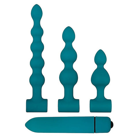 Vibrating Bumpy Anal Bead Set By Adam & Eve - Anal Beads and Balls