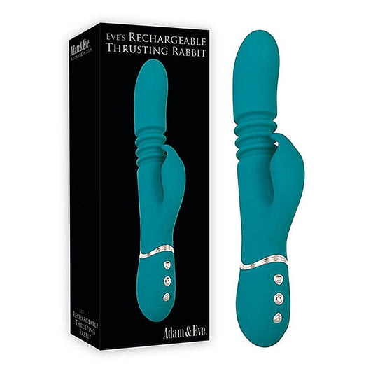 Adam and Eve Eve's USB Rechargeable Thrusting Rabbit Vibrator Green