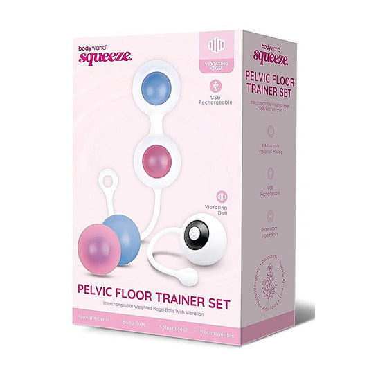 Bodywand Squeeze USB Rechargeable Weighted Vibrating Kegel Set - Love Eggs and Kegel Exercisers