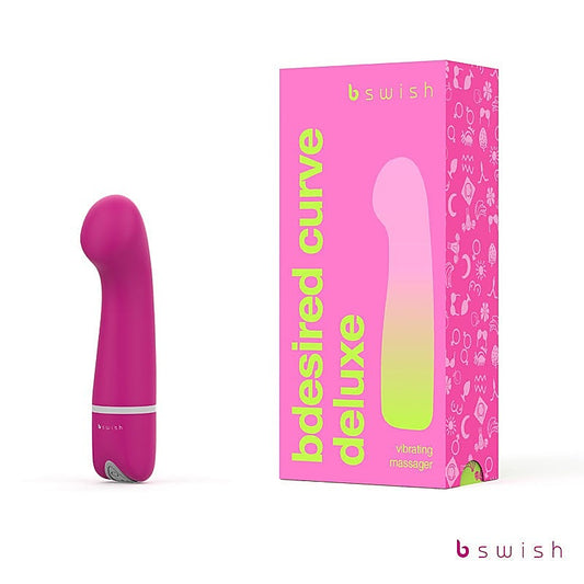 B Swish Bdesired Deluxe Curve G Spot Vibrator Rose - G-Spot Vibrators