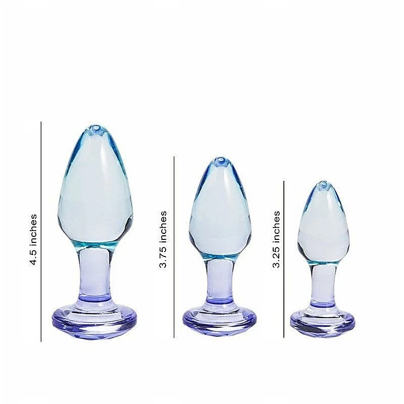 Maia BUTTIES Clear Butt Plugs Set of 3 Sizes - Butt Plugs