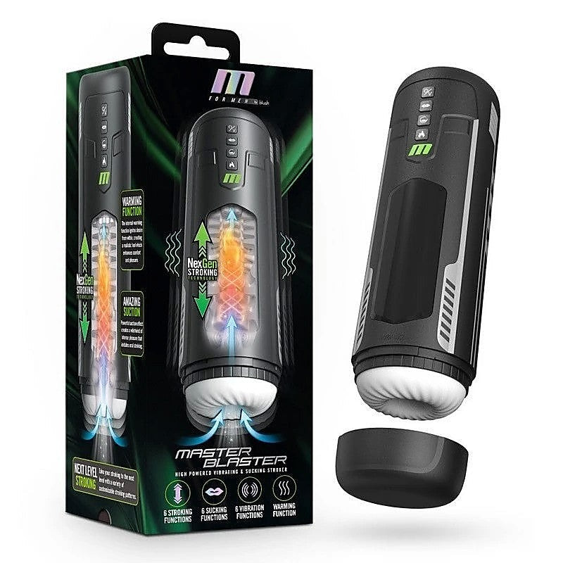 Blush Novelties M For Men Master Blaster Vibrating & Sucking Auto Male Masturbator - Masturbators and Strokers