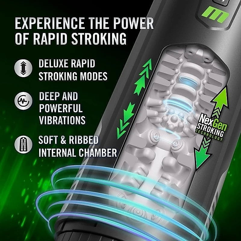 Blush Novelties M For Men Master Blaster Vibrating & Sucking Auto Male Masturbator - Masturbators and Strokers