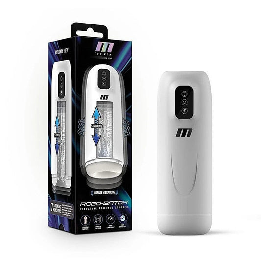 Blush Novelties M For Men Robo-Bator USB Rechargeable Vibrating Mens Stroker White
