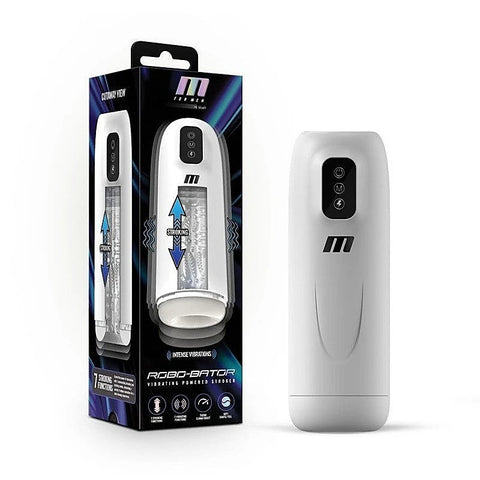 Blush Novelties M For Men Robo-Bator USB Rechargeable Vibrating Mens Stroker White