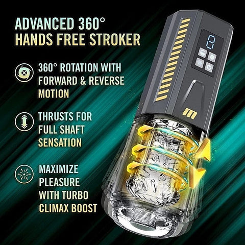 Blush Novelties M For Men SpinMaster Pro Vibrating & Rotating Auto Stroker