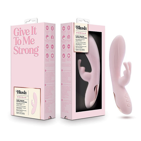 Blush Novelties Morgan USB Rechargeable Rabbit Vibrator Pink - Rabbit Vibrators