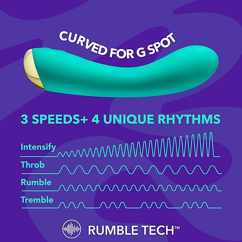 Blush Novelties Aria Luscious AF USB Rechargeable G Spot Vibrator Teal - G-Spot Vibrators