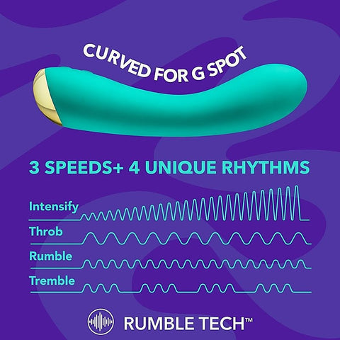 Blush Novelties Aria Luscious AF USB Rechargeable G Spot Vibrator Teal - G-Spot Vibrators