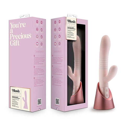 Blush Novleties Fraya USB Rechargeable Thrusting Rabbit Vibrator Pink