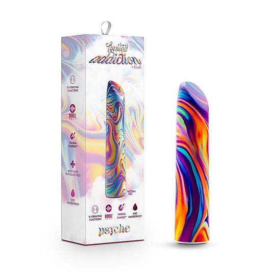 Blush Novelties Limited Addiction Psyche Power Vibe USB Rechargeable Bullet Rainbow - Bullet Vibrators