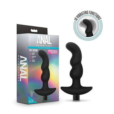 Blush Novelties Anal Adventures Platinum Vibrating Prostate Massager 03 Black