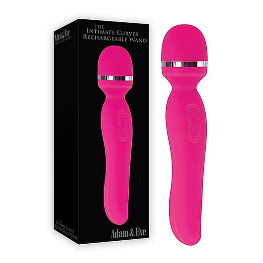 Adam and Eve Intimate Curves USB Rechargeable Vibrating Body Wand Pink