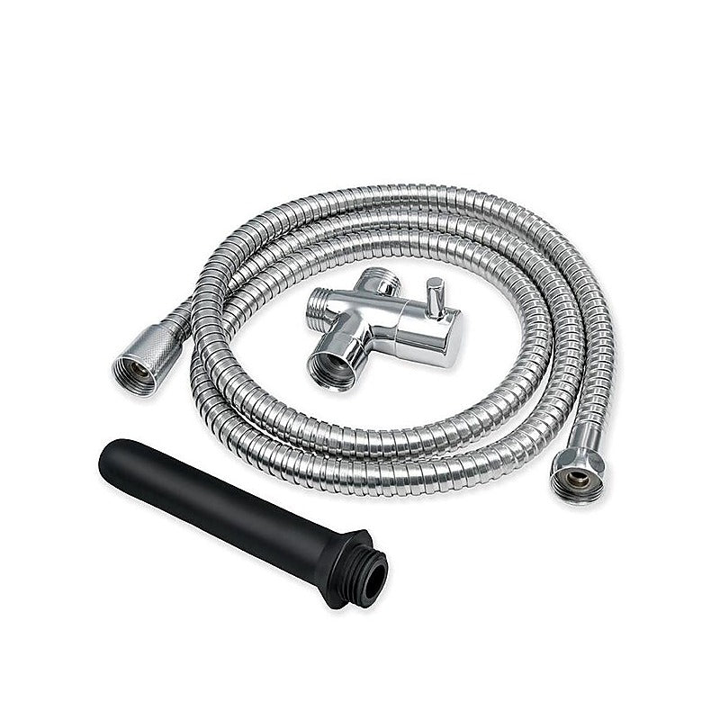 Xgen Products AquaClean 3 Piece Shower Douche Set with Shower Hose Silicone Nozzle & Switch Valve - Enemas and Douches